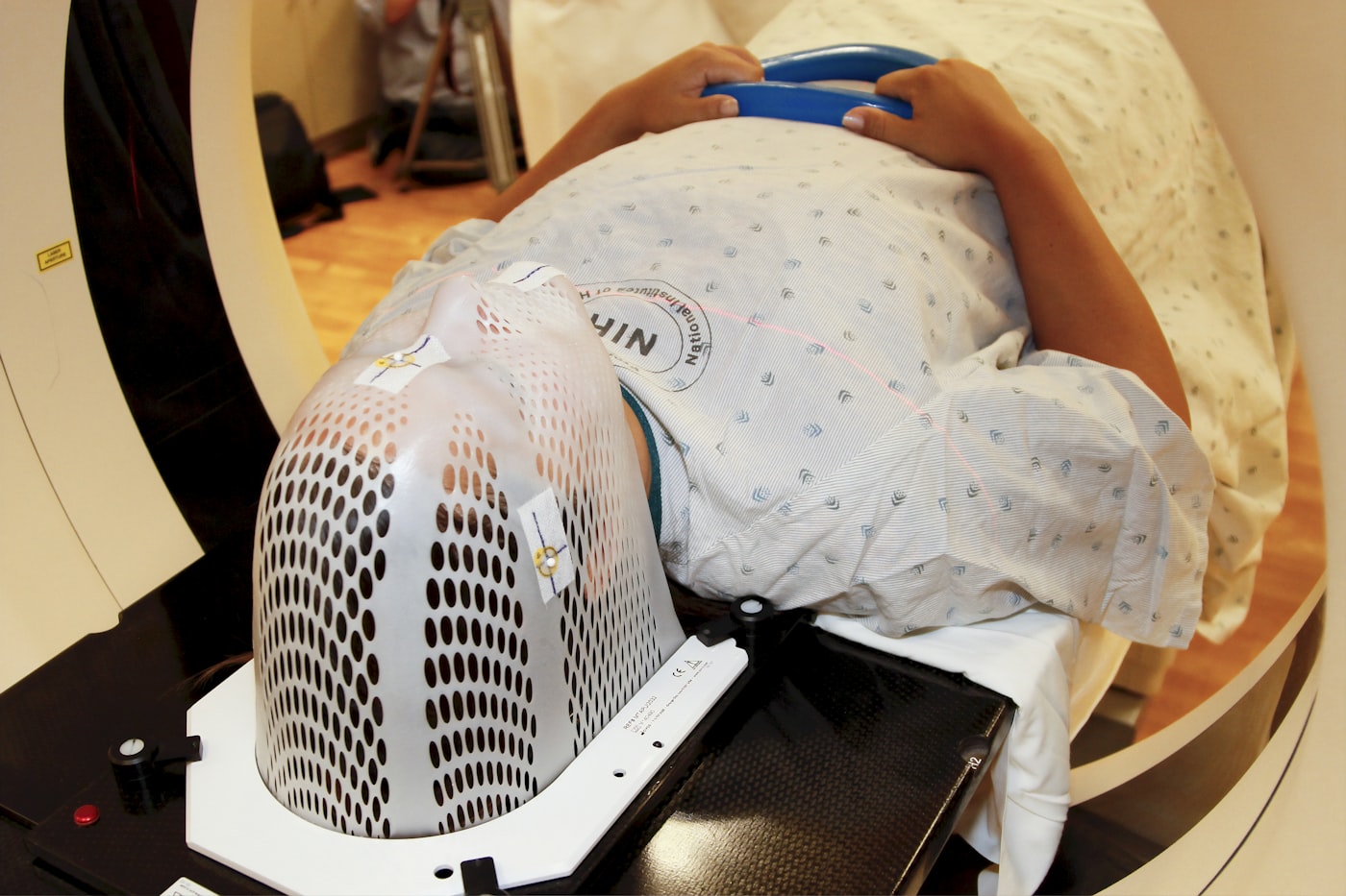 Patient positioned for advanced CT imaging workflow